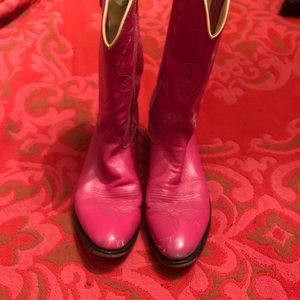 Hot pink cowboy boots